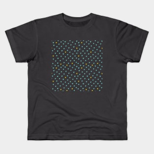 Pattern with blue and yellow hearts Kids T-Shirt